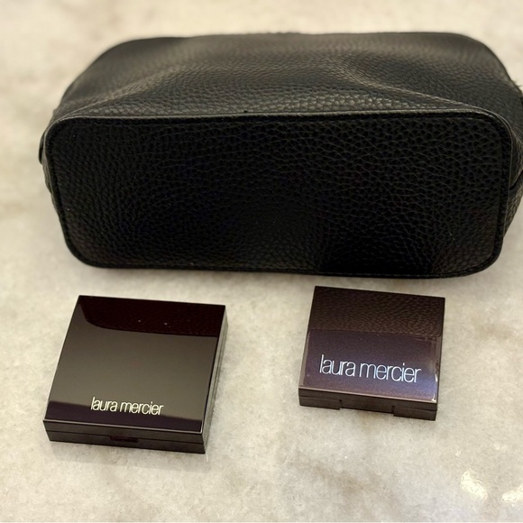 Laura Mercier Black Textured Makeup Bag - Picture 4 of 5